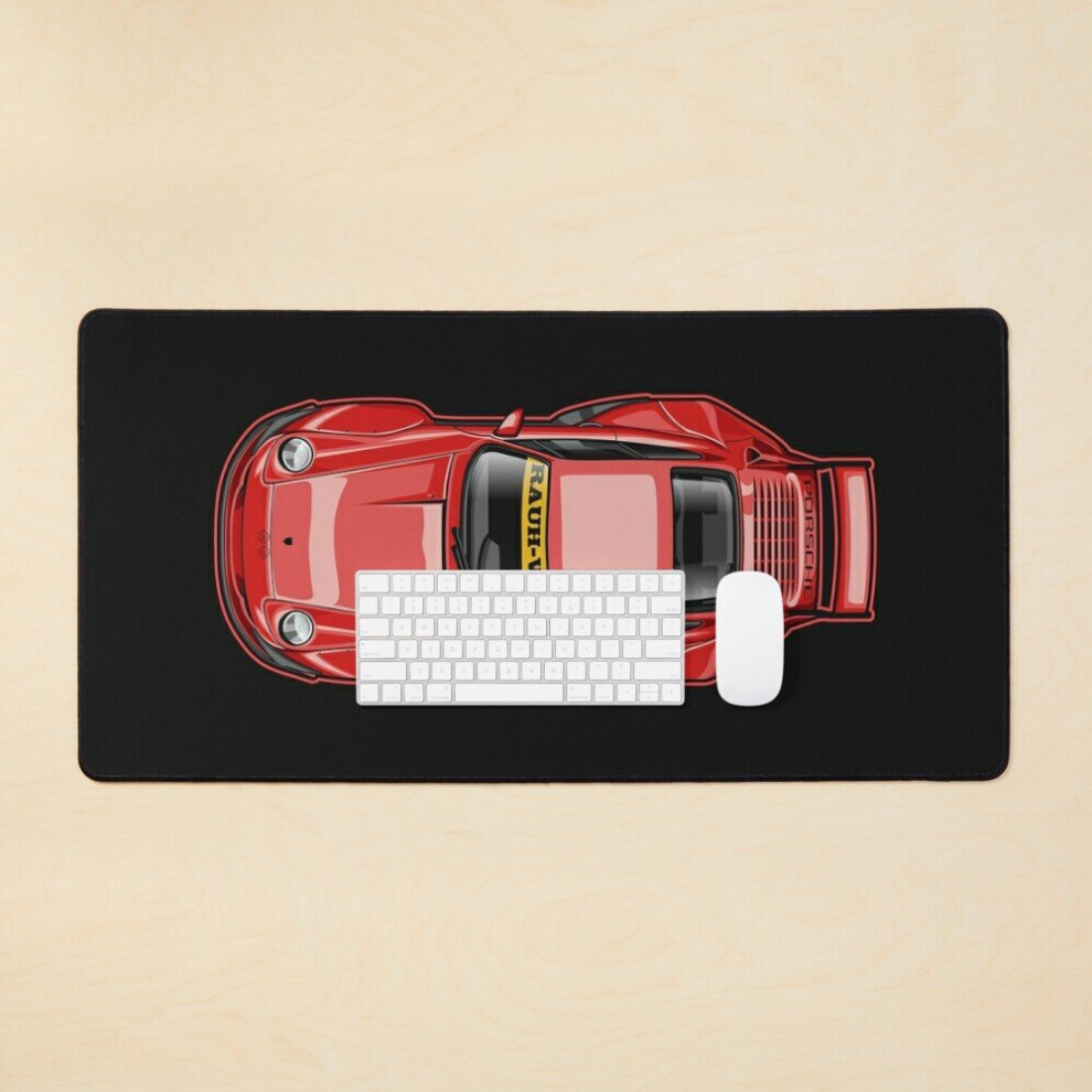 Desk Mat Rwb 993 Solid Color Large Gaming Mouse Pad 35X16 Inch Red 7802738327878