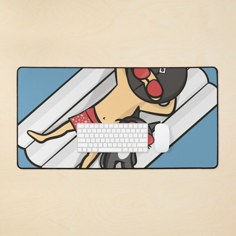 Desk Mat Ninja On Vacation Large Gaming Mouse Pad 35X16 Inch 7802738332872