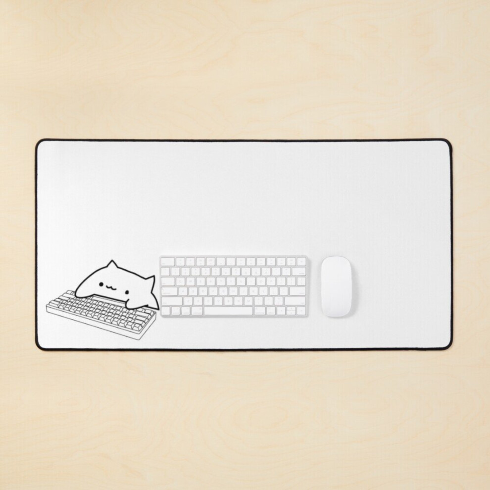 Desk Mat Bongo Cat Mechanical Keyboard Large Gaming Mouse Pad 35X16 Inch 7802738325324