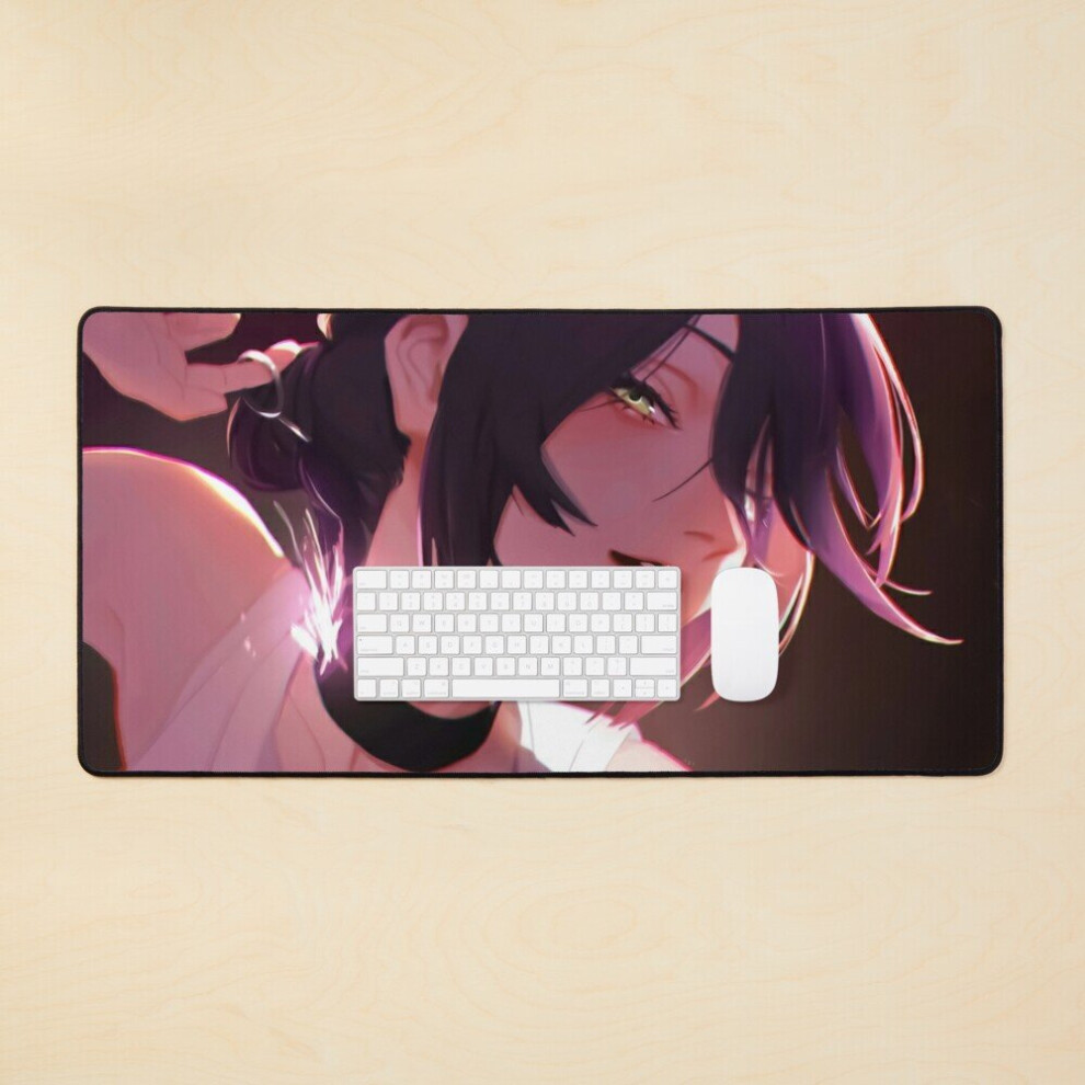 Desk Mat Reze Chainsaw Man Fine Art Anime Large Gaming Mouse Pad 35X16 Inch 7802738360516