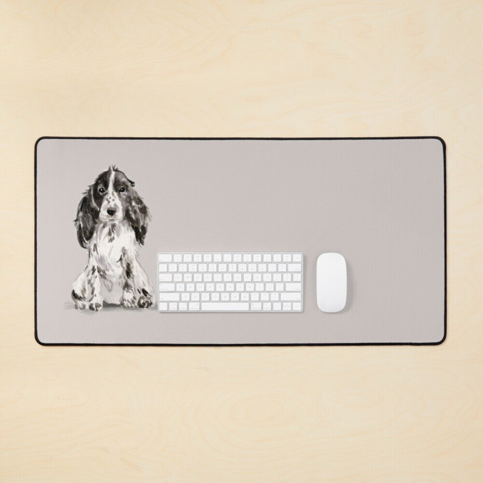 Desk Mat Cocker Spaniel Illustration Large Gaming Mouse Pad 35X16 Inch 7802738370553