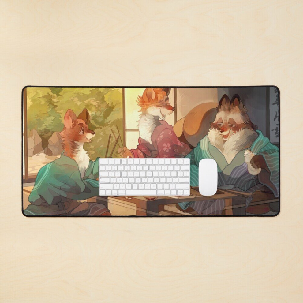 Desk Mat Sushi Dinner At The Ryokan Large Gaming Mouse Pad 35X16 Inch 7802738384895