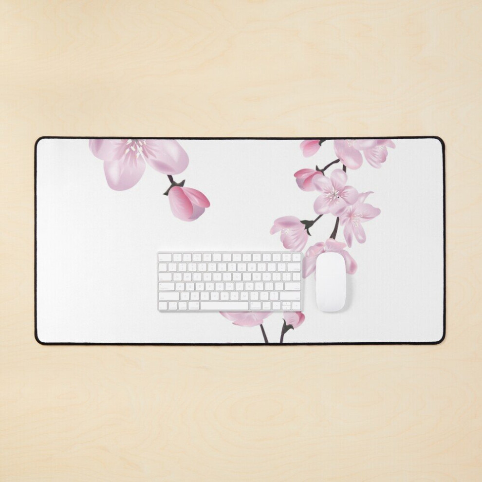 Desk Mat Sakura Cherry Blossom Large Gaming Mouse Pad 35X16 Inch 7802738338591