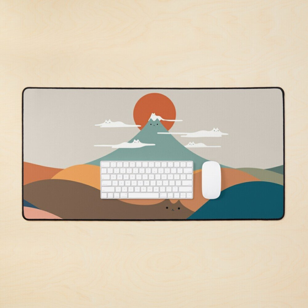 Desk Mat Cat Landscape 132 Large Gaming Mouse Pad 35X16 Inch 7802738315349