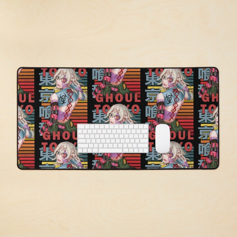 Desk Mat Juuzou Suzuya Tokyo Ghoul Tokyo Guru Anime Manga Retro Design Large Gaming Mouse Pad 35X16 Inch 7802738386073