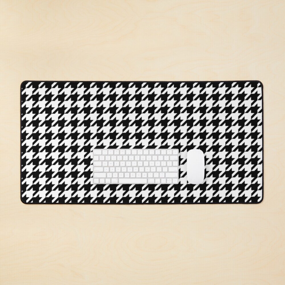 Desk Mat Traditional Houndstooth Pattern Large Gaming Mouse Pad 35X16 Inch 7802738362404