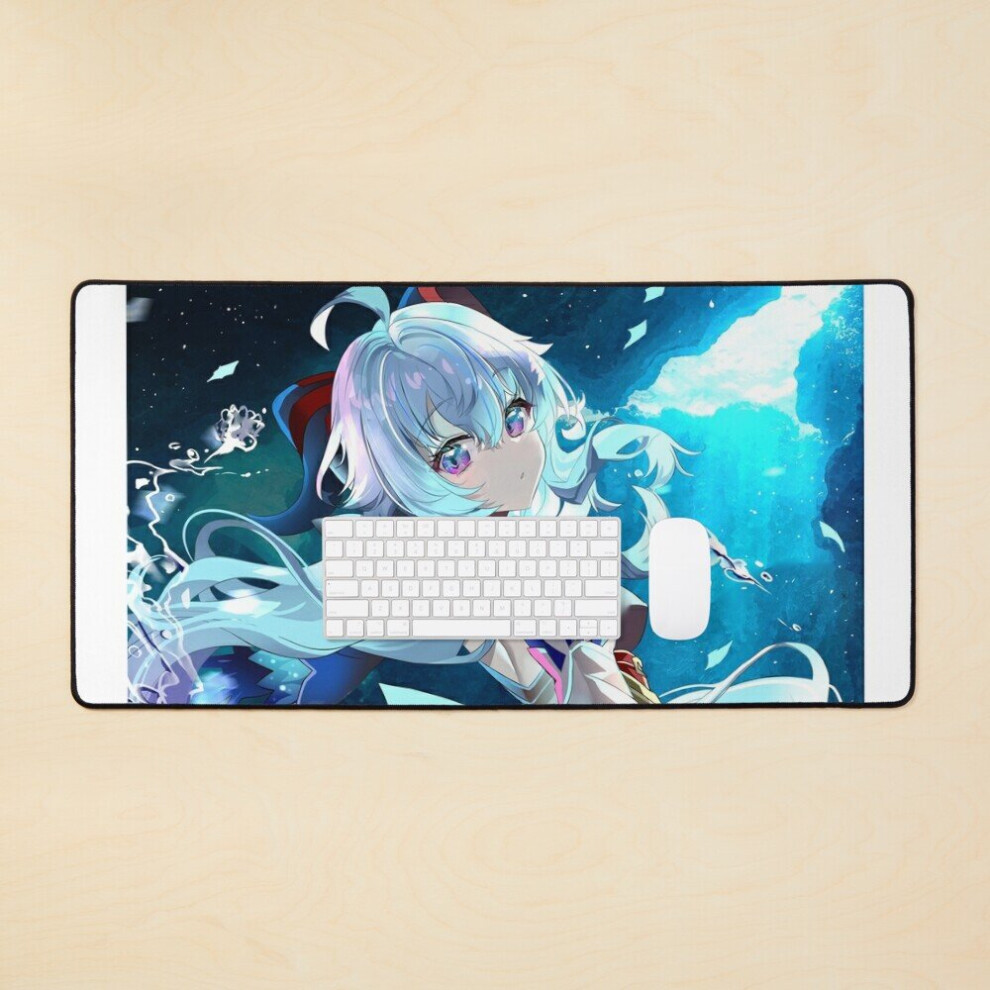 Desk Mat Ganyu Genshin Impact Large Gaming Mouse Pad 35X16 Inch 7802738370591