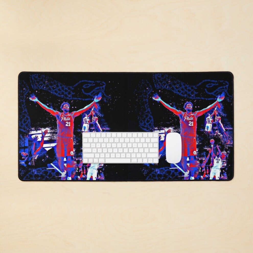 Desk Mat Joel Embiid Large Gaming Mouse Pad 35X16 Inch 7802738352412