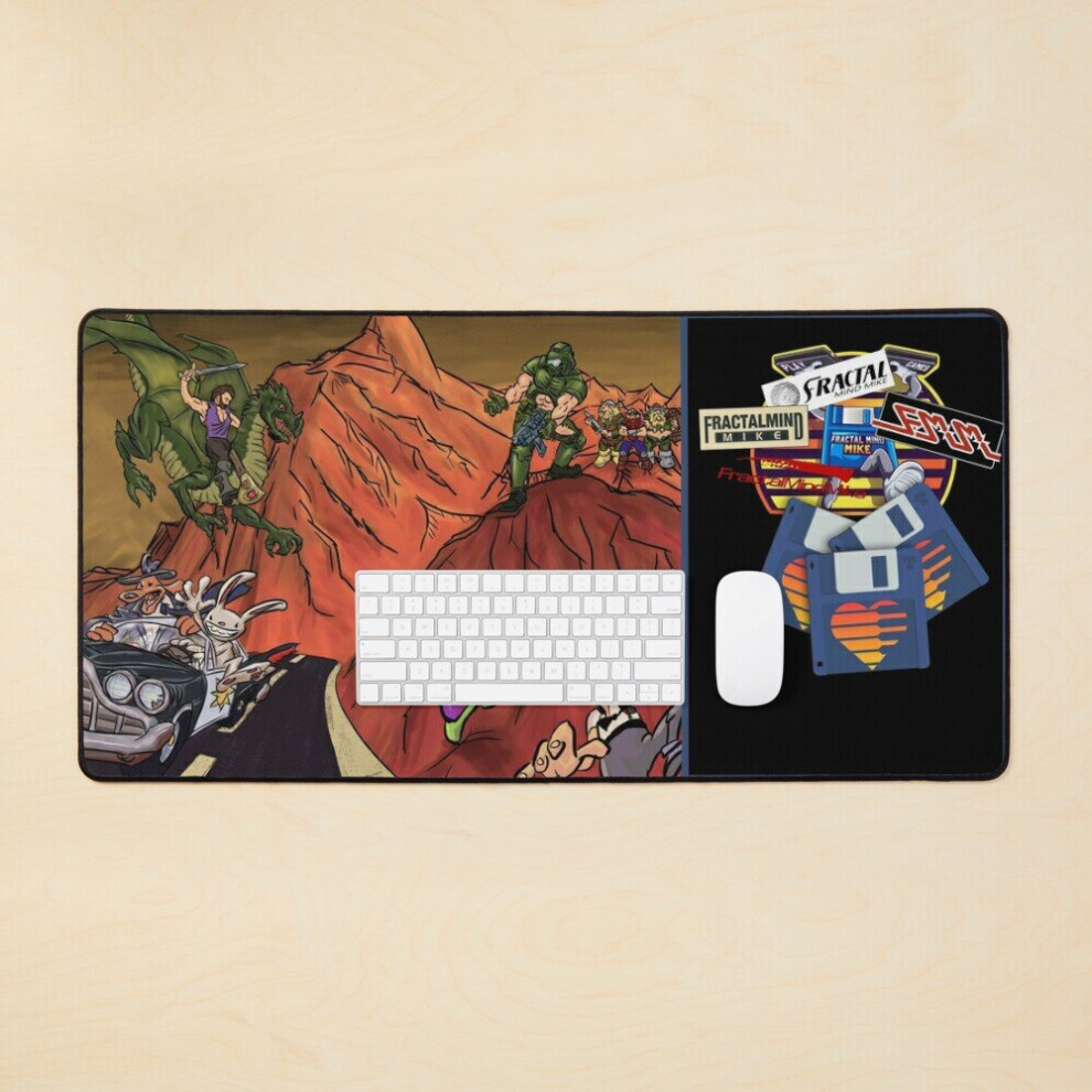 Desk Mat Fractalmindmike Celebrating Games 2022 Large Gaming Mouse Pad 35X16 Inch 7802738315356