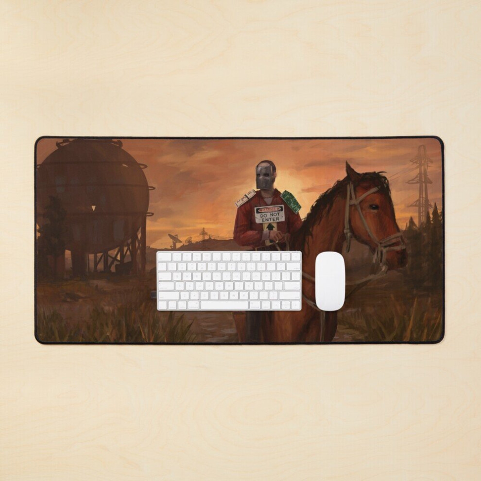 Desk Mat Rust Wandering On A Horse Large Gaming Mouse Pad 35X16 Inch 7802738332919
