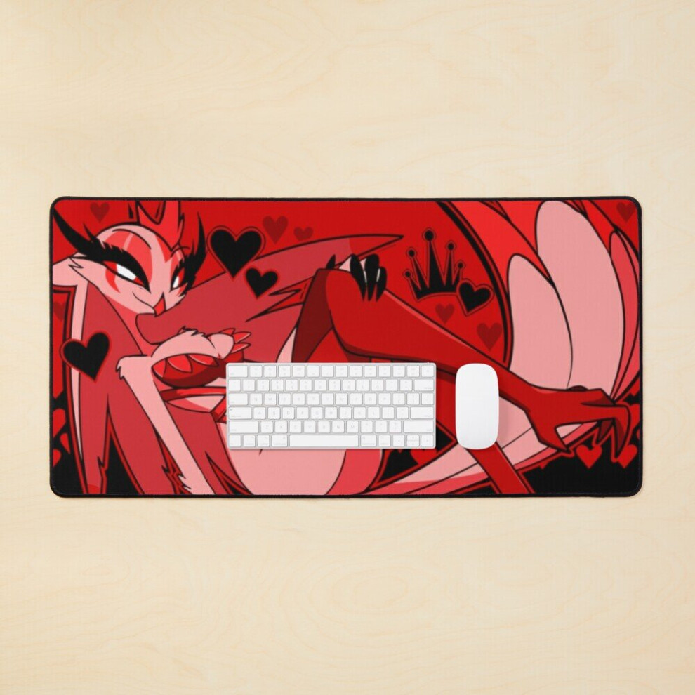 Desk Mat Stella Valentine's Day Pinup Large Gaming Mouse Pad 35X16 Inch 7802738314083