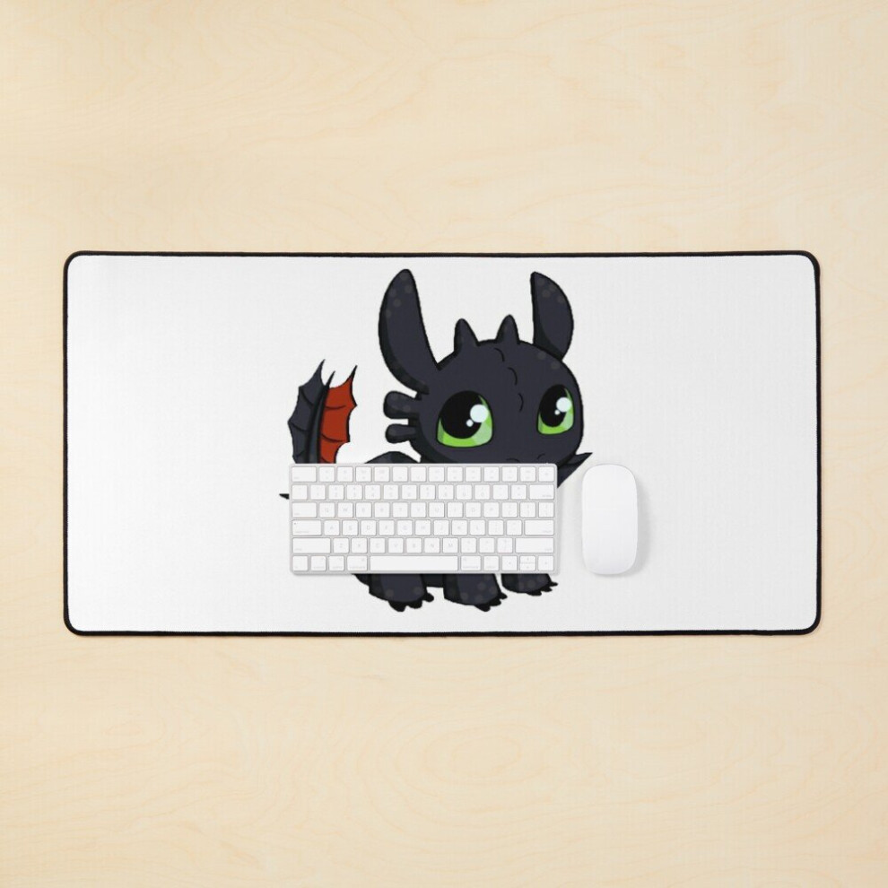 Desk Mat Toothless (Night Fury) Large Gaming Mouse Pad 35X16 Inch 7802738341171