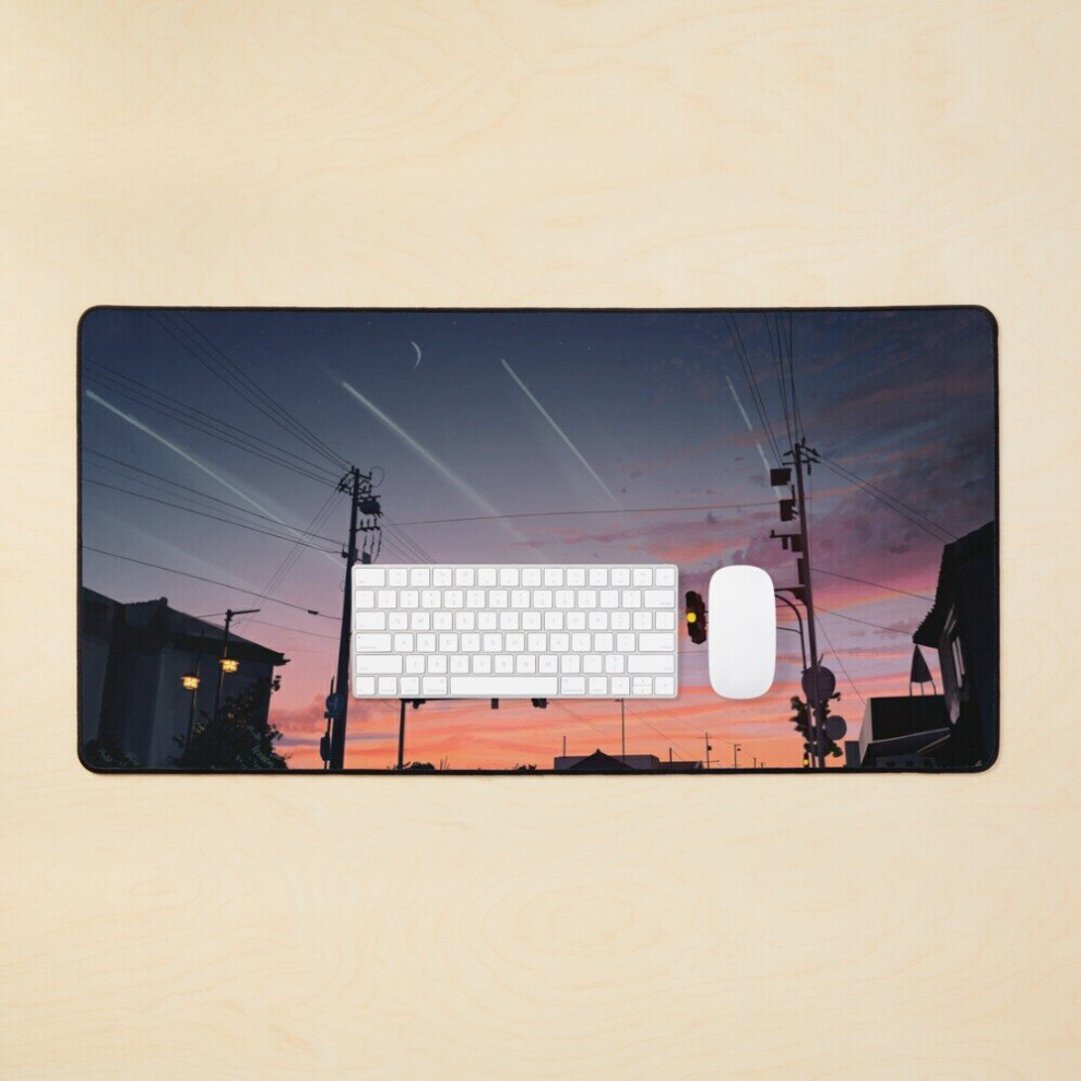 Desk Mat Anime Urban Sky Large Gaming Mouse Pad 35X16 Inch 7802738408294