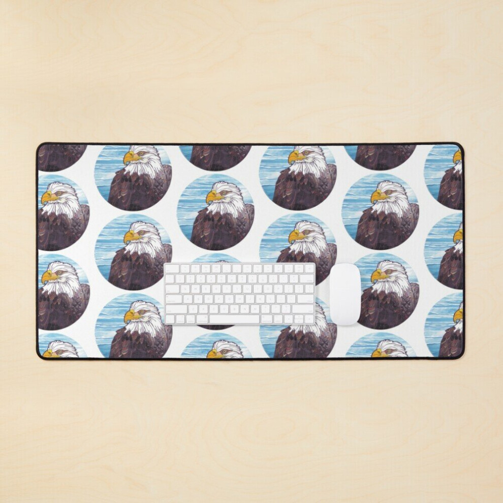 Desk Mat Look! There Goes A Bald Eagle! Large Gaming Mouse Pad 35X16 Inch 7802738405521