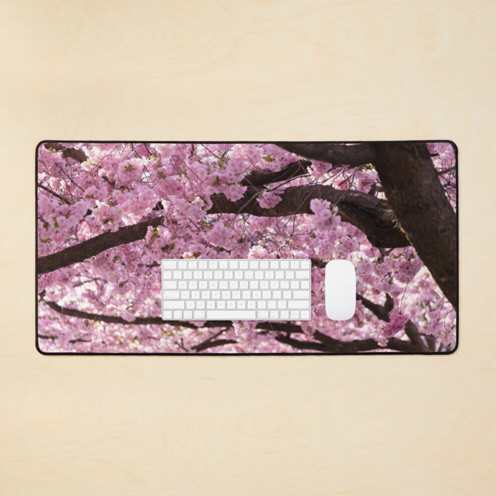 Desk Mat Cherry Blossom Trees Large Gaming Mouse Pad 35X16 Inch 7802738334722