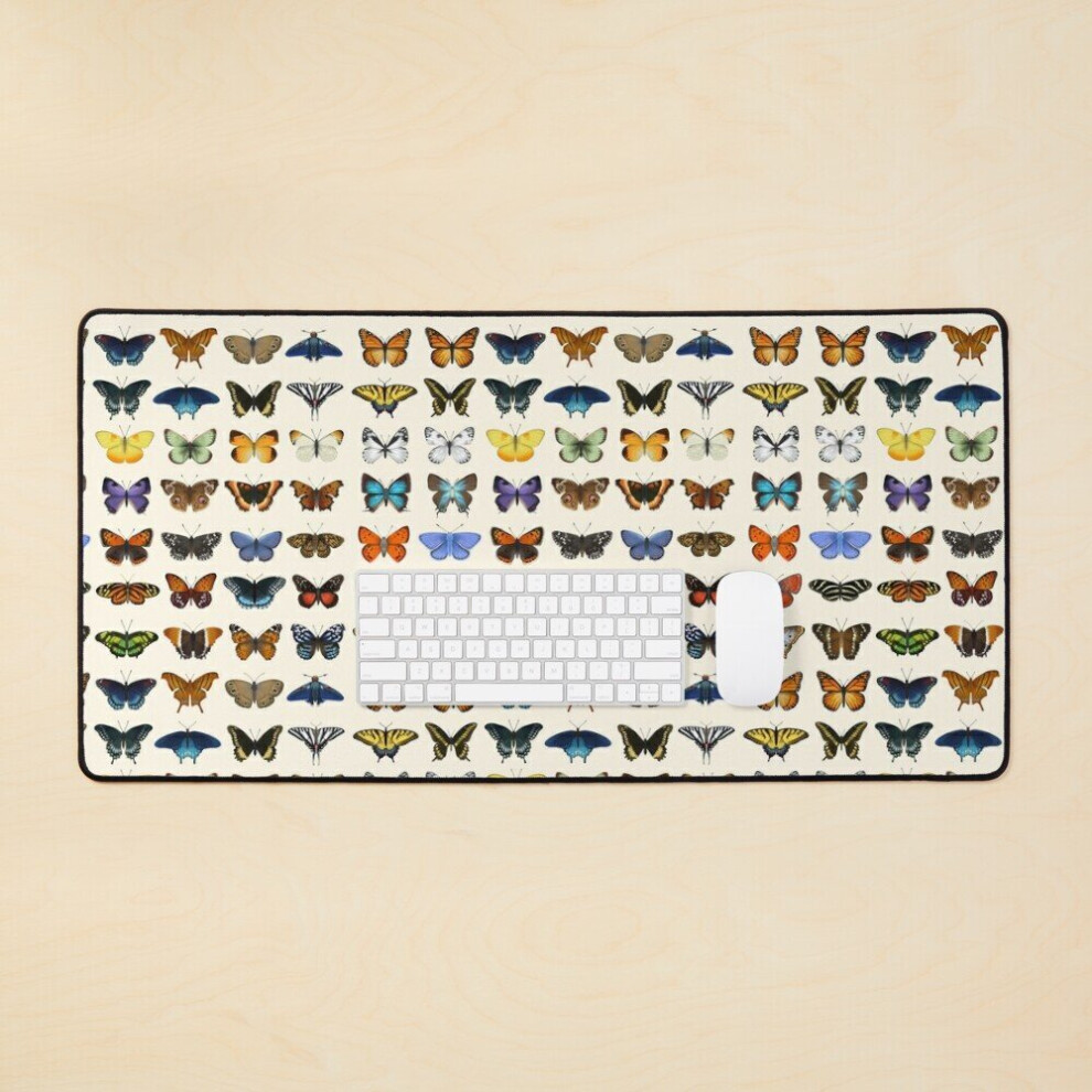 Desk Mat Butterflies Of North America Large Gaming Mouse Pad 35X16 Inch 7802738357479