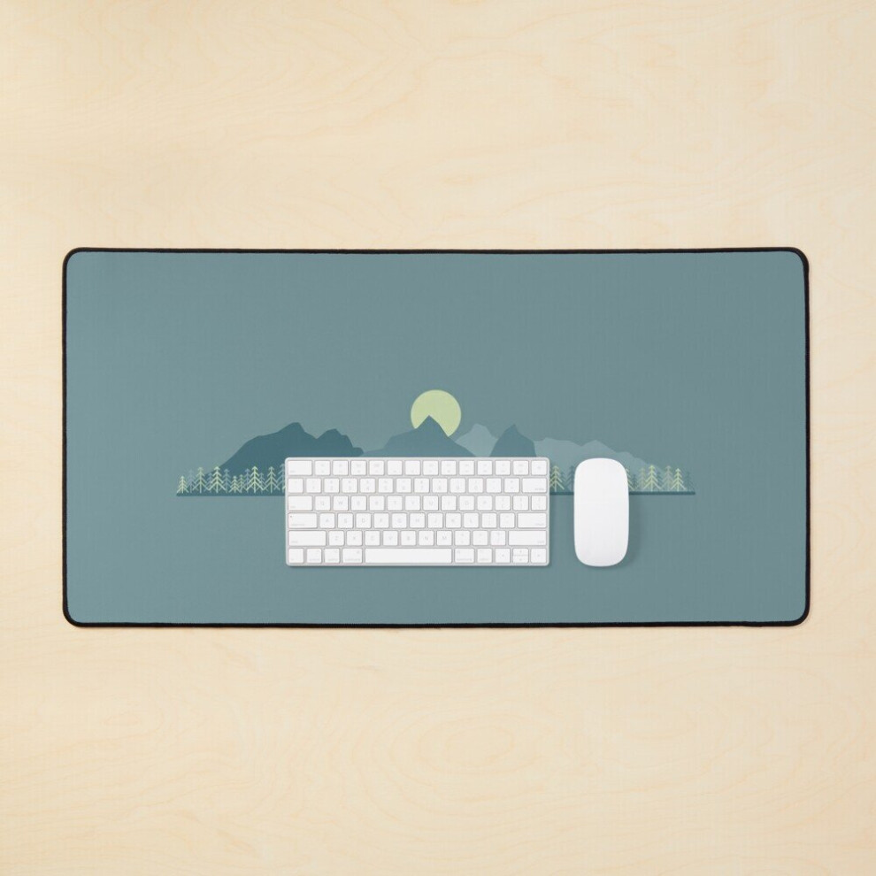 Desk Mat Afternoon Mountains (Dark) Large Gaming Mouse Pad 35X16 Inch Dark 7802738380583