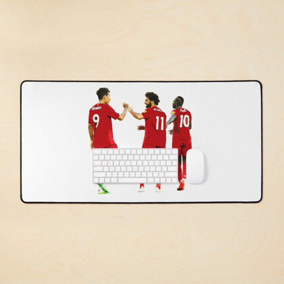 Desk Mat The Deadly Trio - Firmino, Salah, Mane / Liverpool FC Large Gaming Mouse Pad 35x16 inch