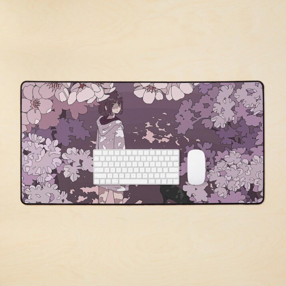 Desk Mat Aesthetic Anime Sakura Large Gaming Mouse Pad 35X16 Inch 7802738317985