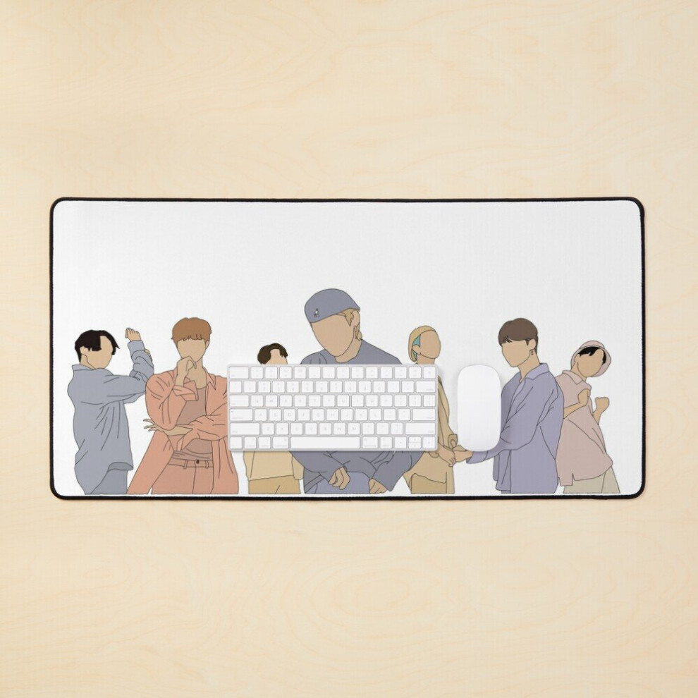 Desk Mat Bangtan Dynamite Pastel Aesthetic Large Gaming Mouse Pad 35X16 Inch 7802738405422