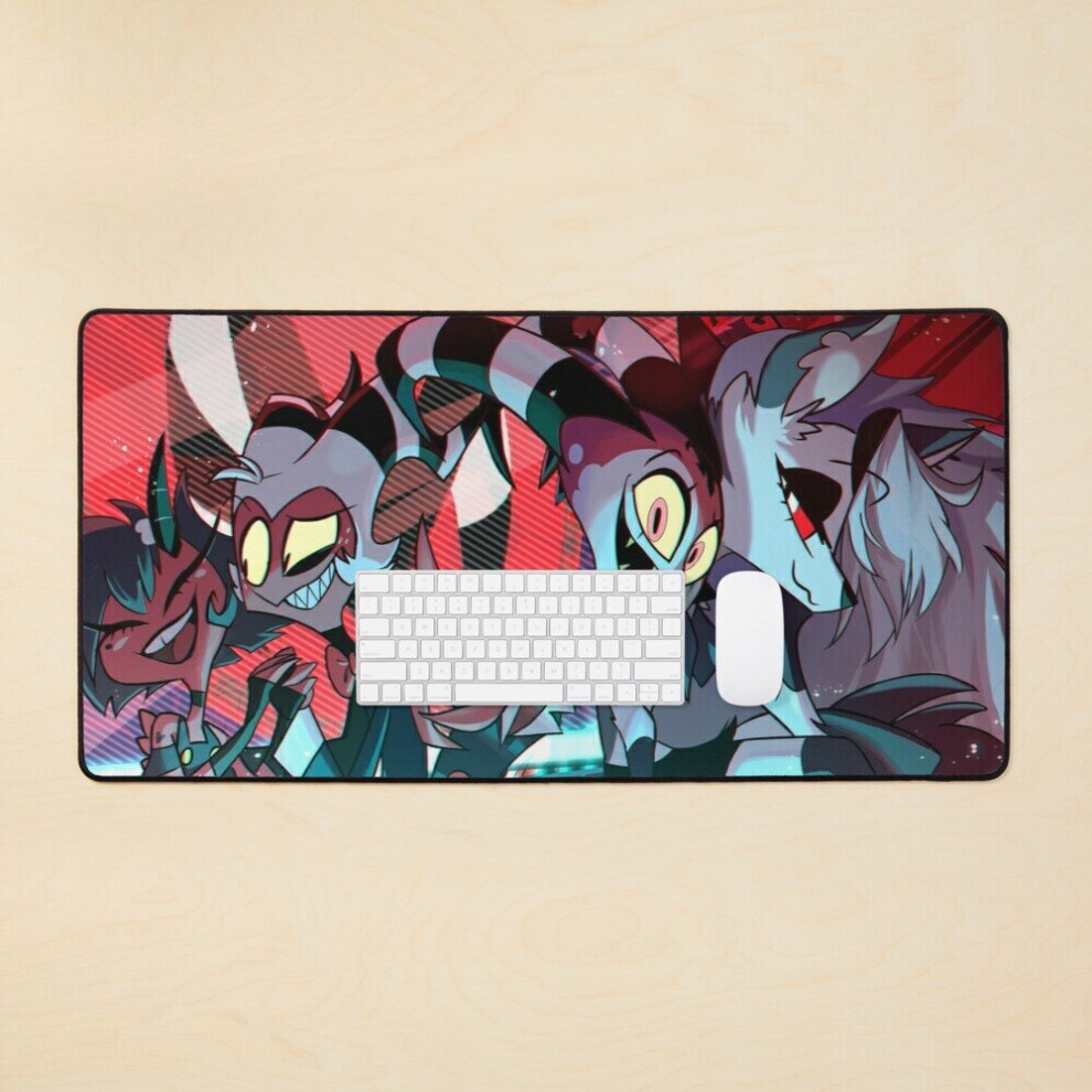 Desk Mat Four Character Large Gaming Mouse Pad 35X16 Inch 7802738330397