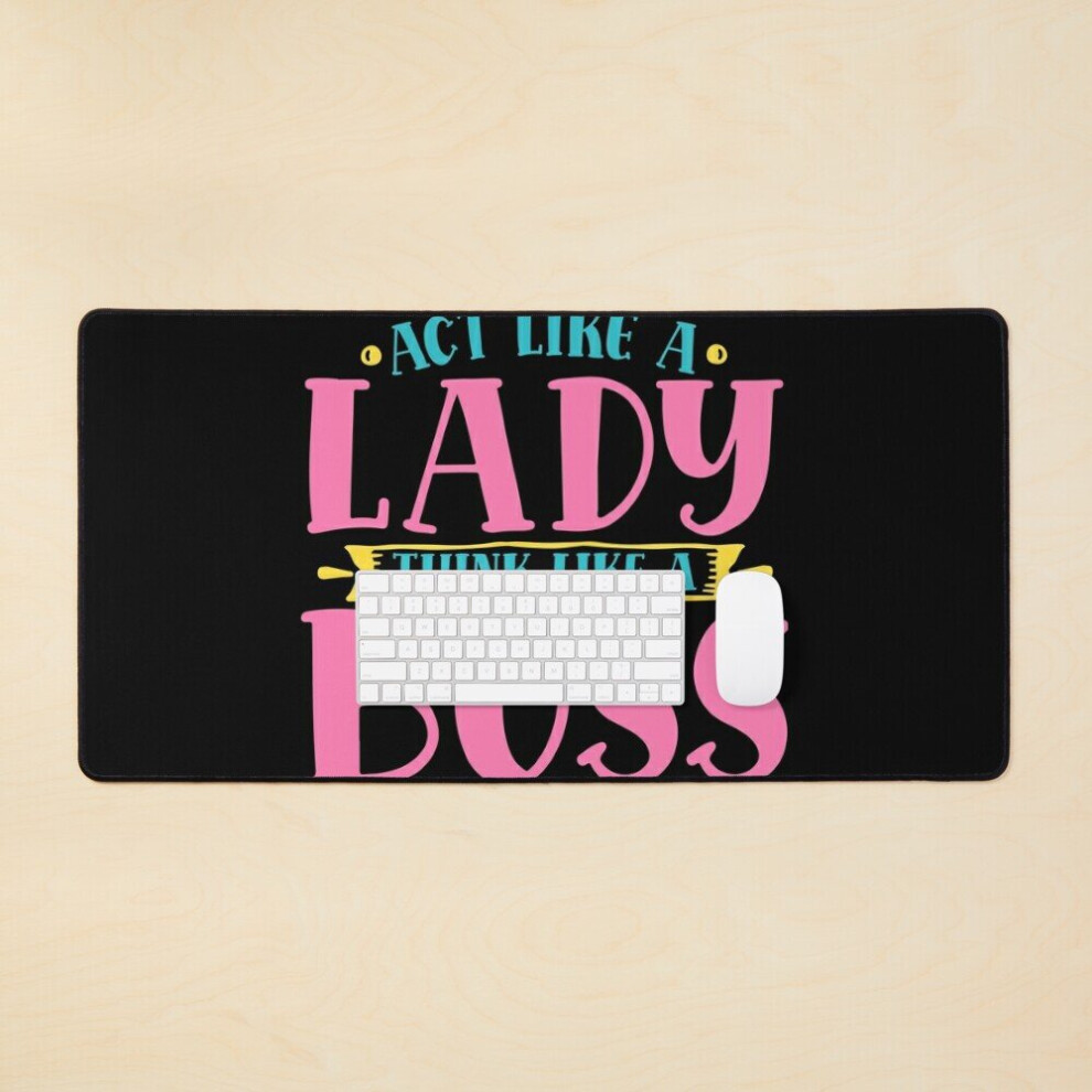 Desk Mat Act Like A Lady Think Like A Boss Large Gaming Mouse Pad 35X16 Inch 7802738364378