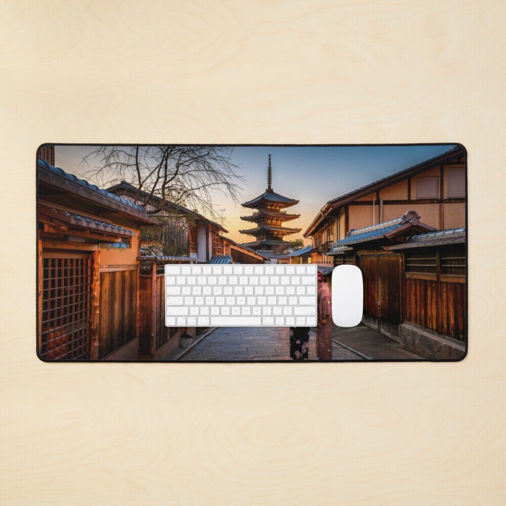 Desk Mat Japanese Temple Architecture Photography Large Gaming Mouse Pad 35X16 Inch 7802738376210