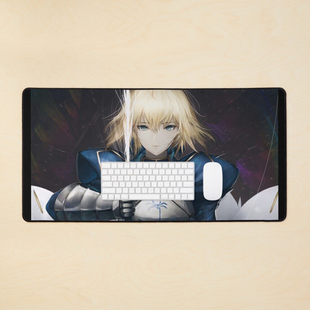 Desk Mat Fate - Saber Large Gaming Mouse Pad 35X16 Inch 7802738322965