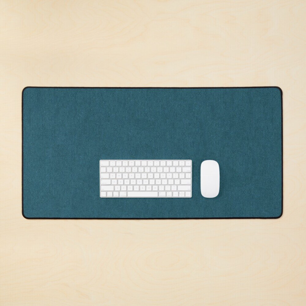 Desk Mat Peacock Velvet Texture Large Gaming Mouse Pad 35X16 Inch Blue 7802738409581