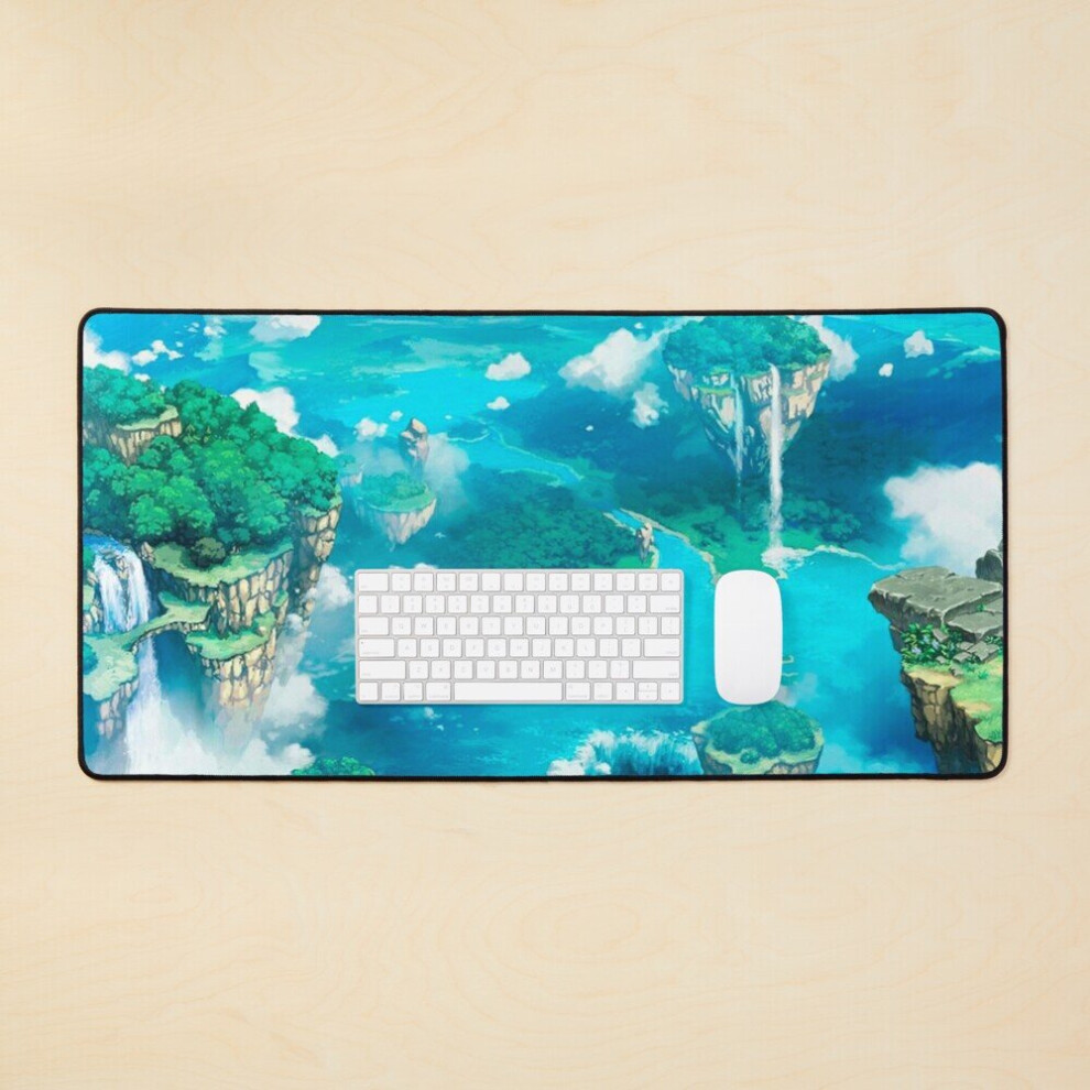 Desk Mat Anime Floating Islands Large Gaming Mouse Pad 35X16 Inch 7802738330441