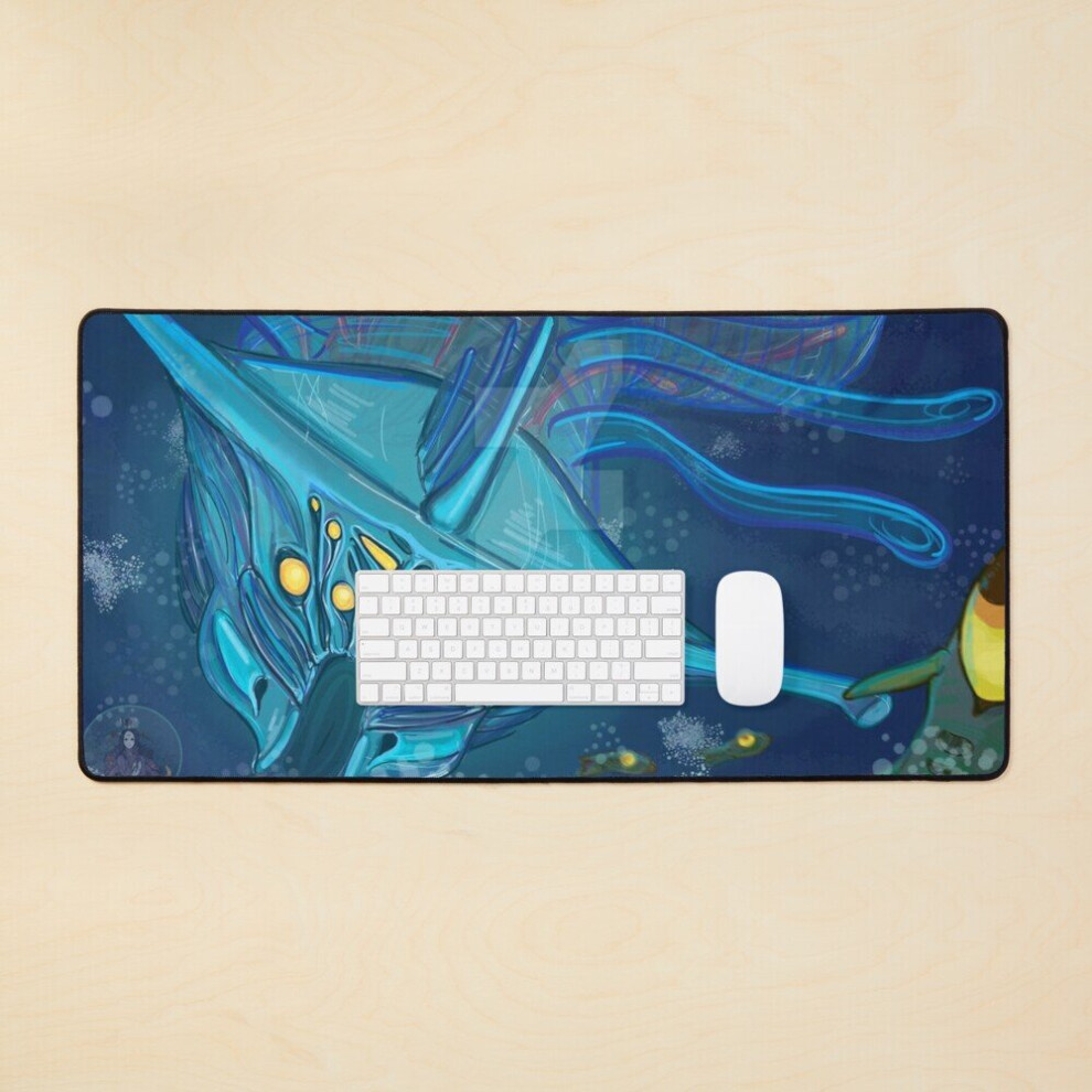 Desk Mat Subnautica Game - Ghost Leviathan Large Gaming Mouse Pad 35X16 Inch 7802738352436