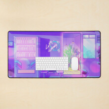 Desk Mat Lofi Laundry Large Gaming Mouse Pad 35x16 inch
