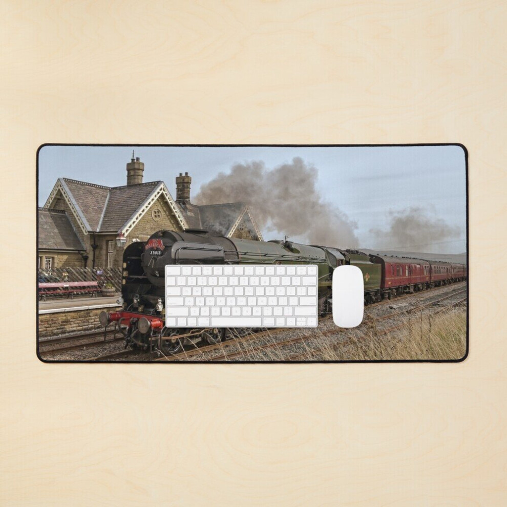 Desk Mat Steam Train Over Yorkshire Moors Large Gaming Mouse Pad 35X16 Inch 7802738359589