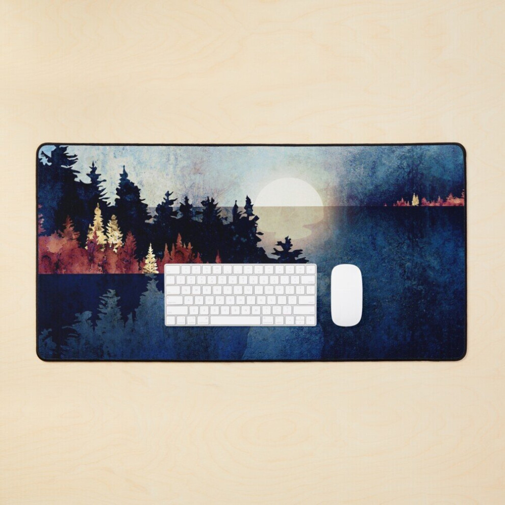 Desk Mat Autumn Moon Reflection Large Gaming Mouse Pad 35X16 Inch 7802738315400