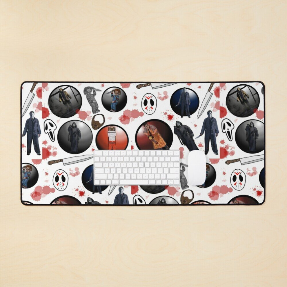 Desk Mat Horror Movie Characters Large Gaming Mouse Pad 35X16 Inch 7802738397956