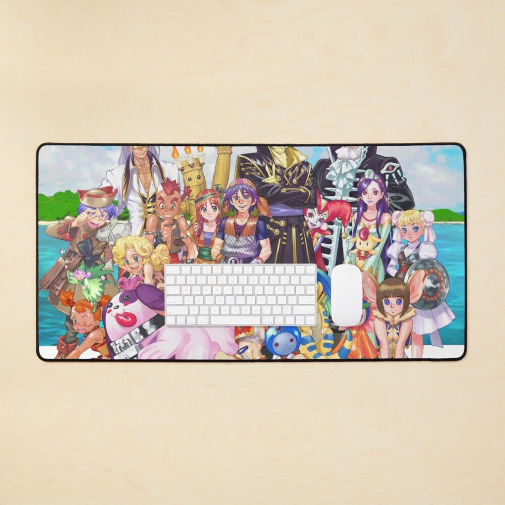 Desk Mat Chrono Cross Characters Large Gaming Mouse Pad 35X16 Inch 7802738375572