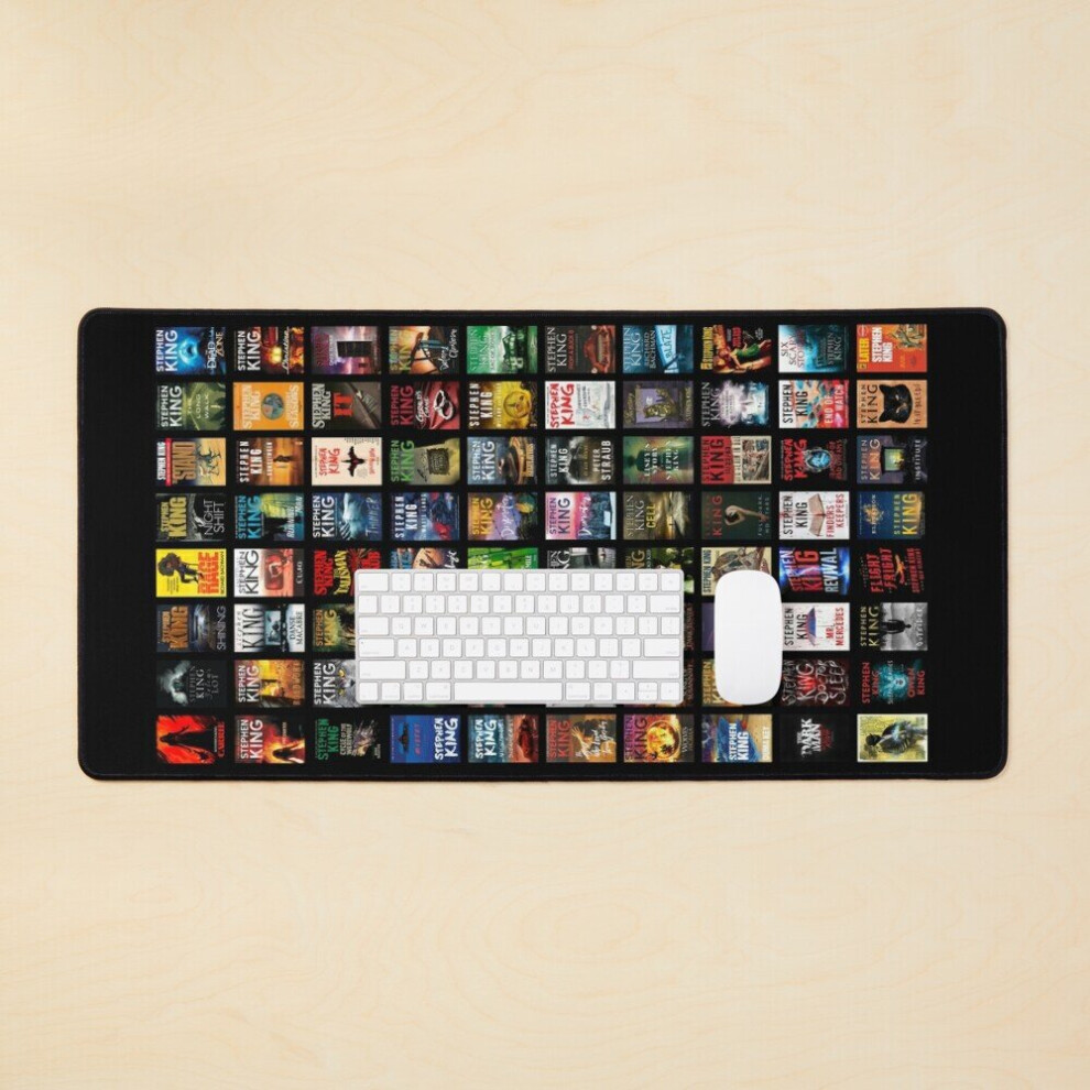 Desk Mat Complete Works Of Stephen King Large Gaming Mouse Pad 35X16 Inch 7802738361919
