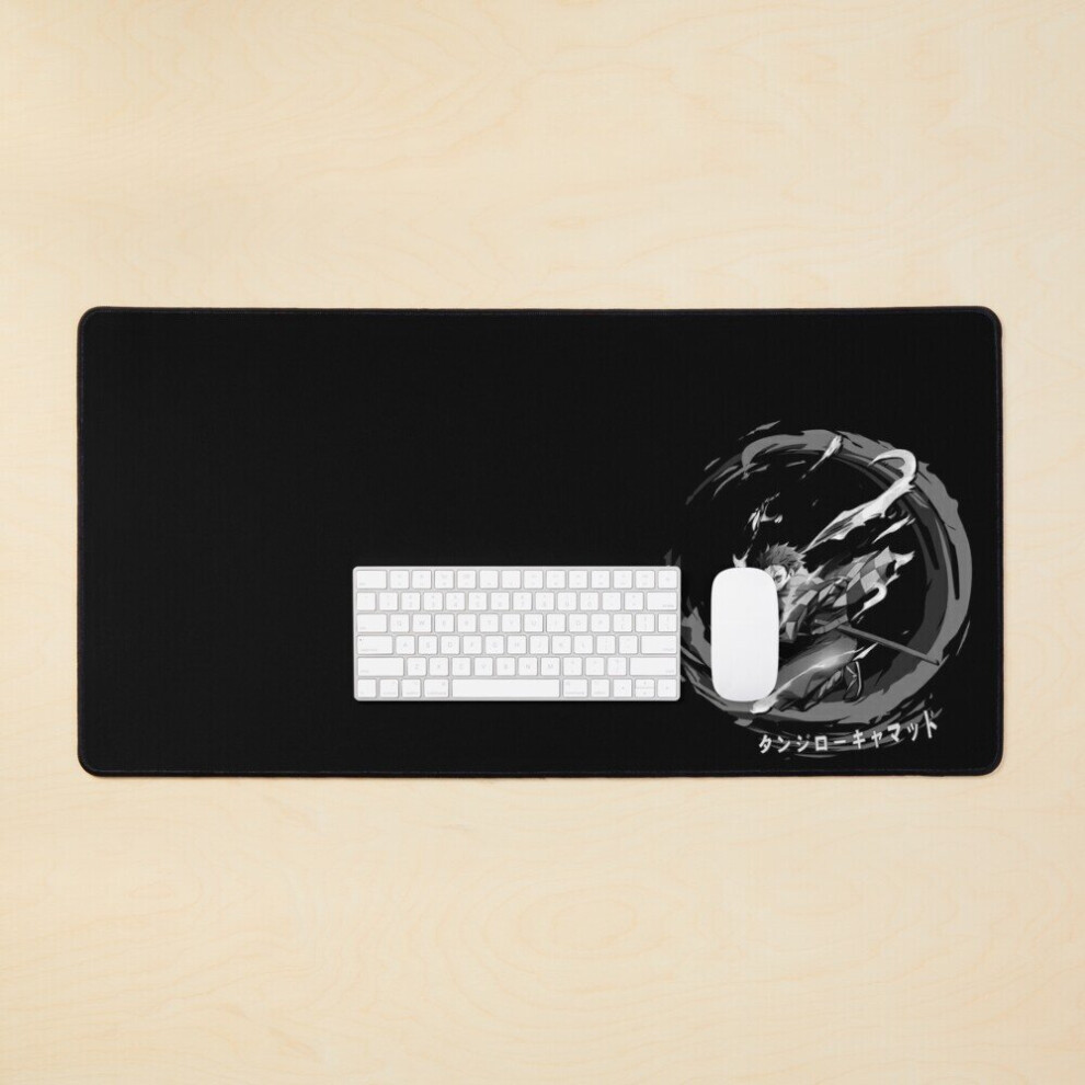 Desk Mat Demon Blade Sword Of Fire Flame Large Gaming Mouse Pad 35X16 Inch 7802738361933