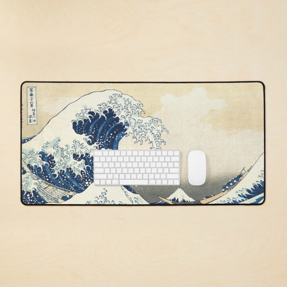 Desk Mat The Great Wave Off Kanagawa Large Gaming Mouse Pad 35X16 Inch 7802738320459