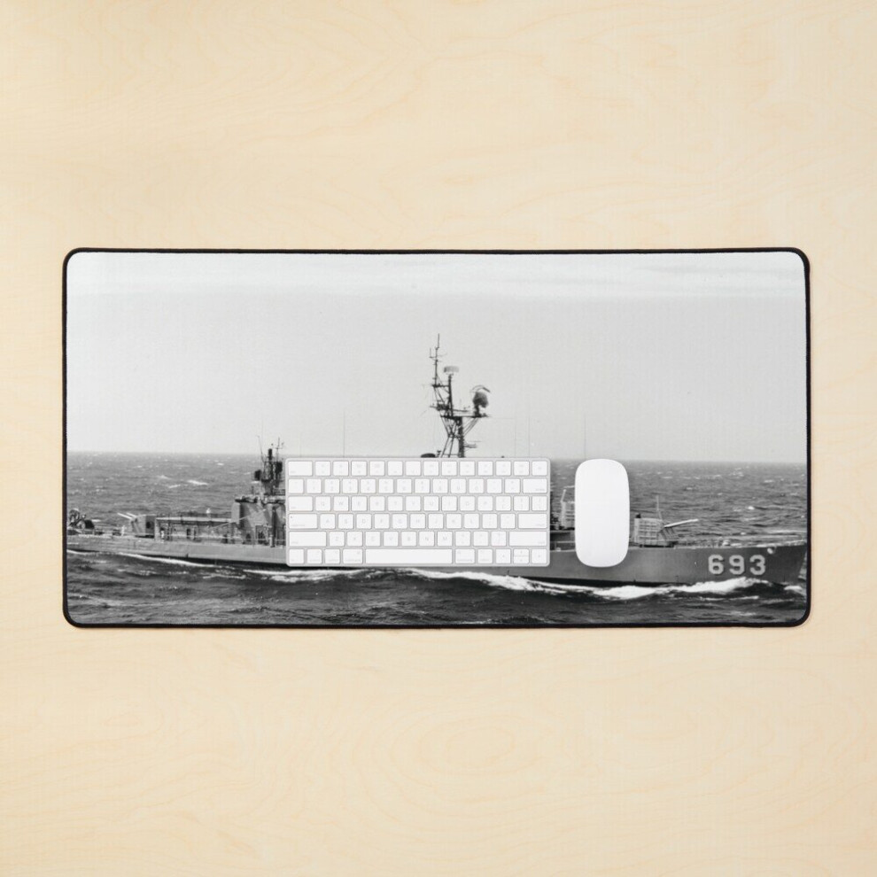 Desk Mat Uss Moale (Dd-693) Ship's Store Large Gaming Mouse Pad 35X16 Inch 7802738374766