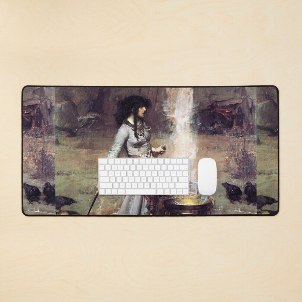 Desk Mat The Magic Circle - John William Waterhouse Large Gaming Mouse Pad 35X16 Inch 7802738394139