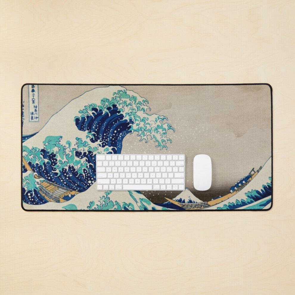 Desk Mat The Great Wave Off Kanagawa - Hokusai Large Gaming Mouse Pad 35X16 Inch 7802738394269