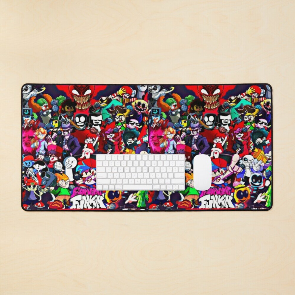 Desk Mat Friday Night Funkin Characters Fnf Game Large Gaming Mouse Pad 35X16 Inch 7802738315455