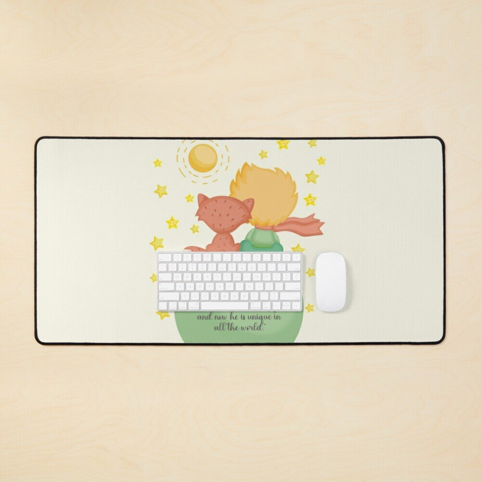 Desk Mat The Little Prince And The Fox English Version Large Gaming Mouse Pad 35X16 Inch 7802738402926