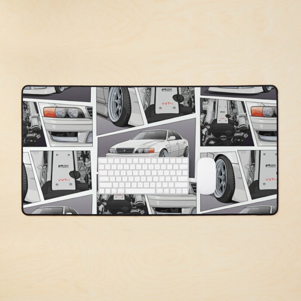 Desk Mat Chaser Jzx100 X 1Jz Engine Large Gaming Mouse Pad 35X16 Inch 7802738323023
