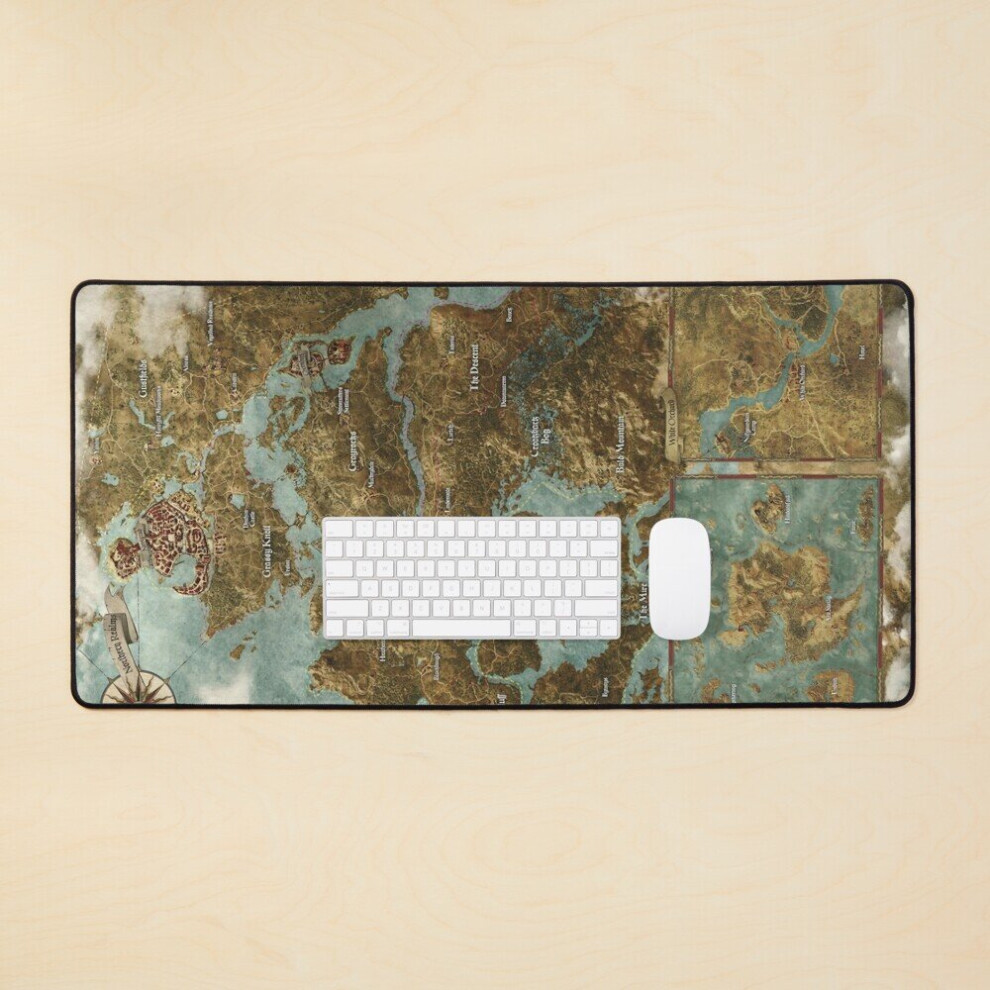 Desk Mat The Witcher 3 Map Large Gaming Mouse Pad 35X16 Inch 7802738394665