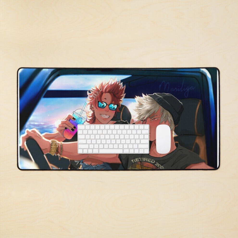Desk Mat Summer Road Trip - Kiribaku Large Gaming Mouse Pad 35X16 Inch 7802738325485