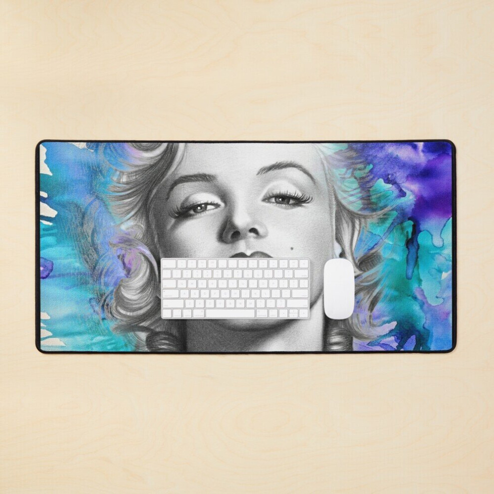 Desk Mat Marilyn Monroe Watercolor Large Gaming Mouse Pad 35X16 Inch 7802738350814