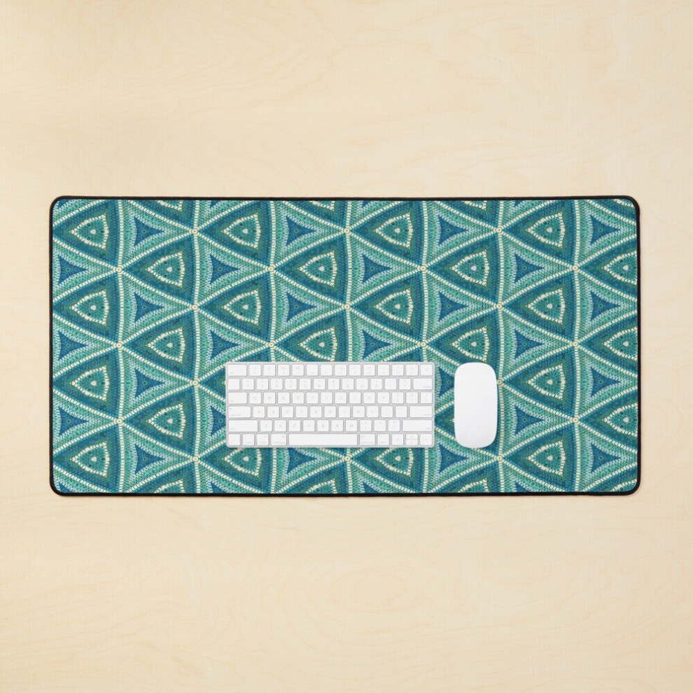 Desk Mat Greek Summer Mosaic Large Gaming Mouse Pad 35X16 Inch 7802738400045