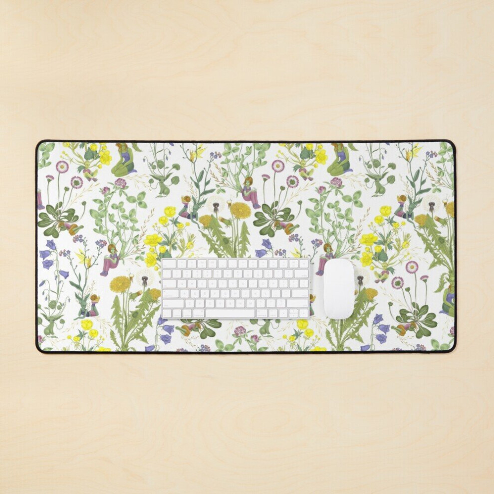 Desk Mat Weeds Fairies Large Gaming Mouse Pad 35X16 Inch 7802738410365